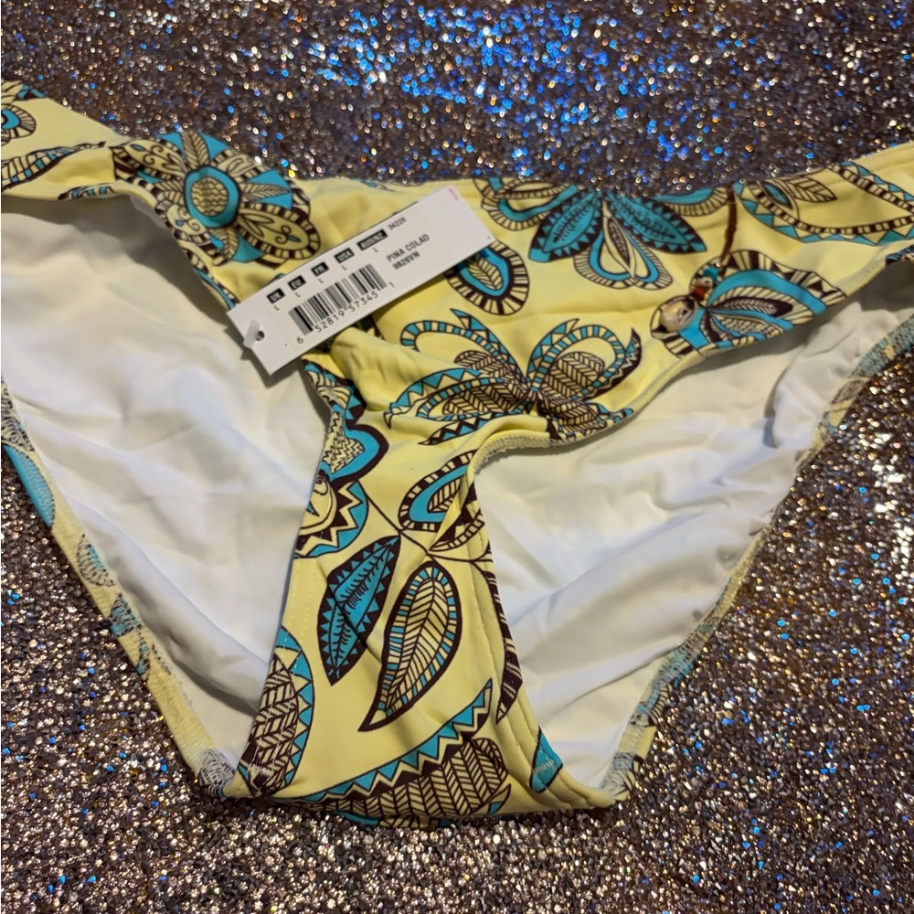 Freya Yellow and Blue Bikini Bottom